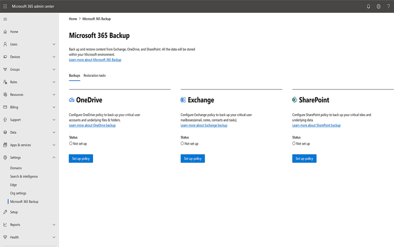 microsoft-365-backup-screenshot Microsoft 365 Backup Set up